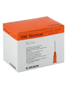 AGUJA HIPODERMICA STERICAN 25G*1 5/8 NARANJA 0,50 X 16 mm...