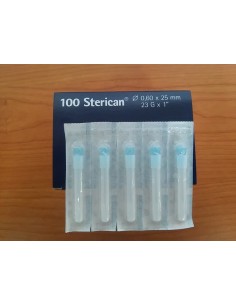 AGUJA HIPODERMICA STERICAN AZUL 23GX1,0 0,6X25 mm 100 UND