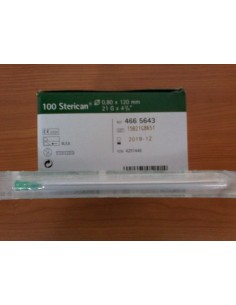 AGUJA HIPODERMICA STERICAN VERDE 21GX4  3/4 0,8 X120 mm...