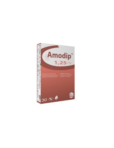 AMODIP 1,25 MG CAT 3X10 comp. Masticables 