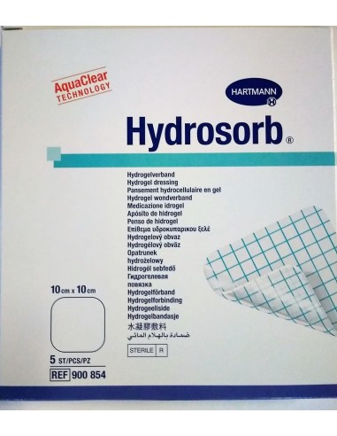 APOSITO HYDROSORB 10 X 10 CM C/ 5 UDS Aposito de hidrogel