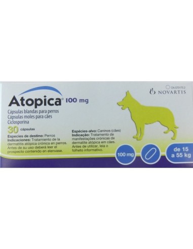 ATOPICA 100 mg CAJA  30 CAPS 15-55 KG 
