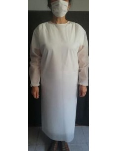 BATA SANITARIA TALLA S Elástico en muñecas y velcro en...