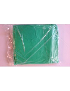 BATA VERDE NO ESTERIL 10 UD CON CINTA EN CUELLO Y CINTURA