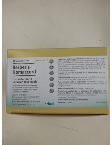 BERBERIS HAMACCORD 50X5ML E.C (Ultimas unidades)