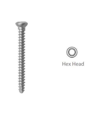 Bone Screw Cortex, 2.7, 10 mm length self-tapping, hex. stainless st.