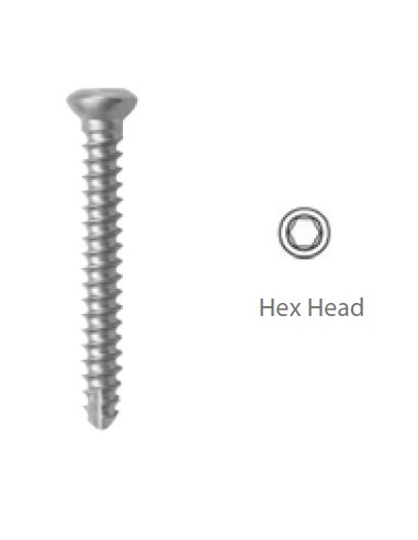 Bone Screw Cortex, 3.5, 16 mm length self-tapping, hex. stainless st.