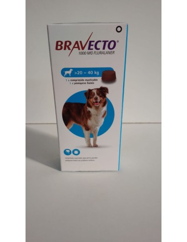 BRAVECTO Perro Grande(20-40Kg)1000mg(1 compr) 