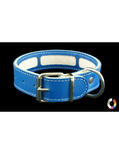 CARRIER COLLAR MIMETICO T/35 USO 24-30 L350 A30 PIEL VACUNO HERRAJE NIQUEL