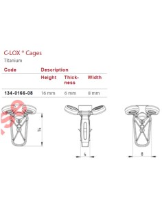C-LOX Spinal Cage Titan, 2,7mm H-Plate with Almond Cage ,...