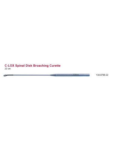 C-LOX Spinal Disk Broaching Curette, 22cm 