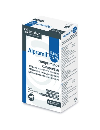 ALPRAMIL PERRO 25 KG 40 COMP. 12,5 MG/125 MG 