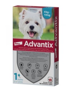 ADVANTIX 1 X 1,0 ML. 1 PIPETA 4KG A 10KG