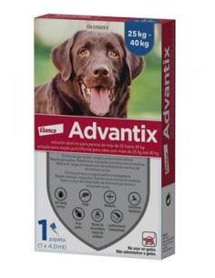 ADVANTIX 1 X 4,0 ML. 1 PIPETA 25KG A 40 KG