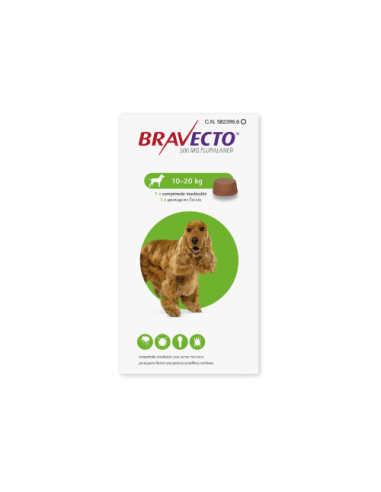 BRAVECTO PERRO COMPRIMIDO 500 MG (10-20 KG) 