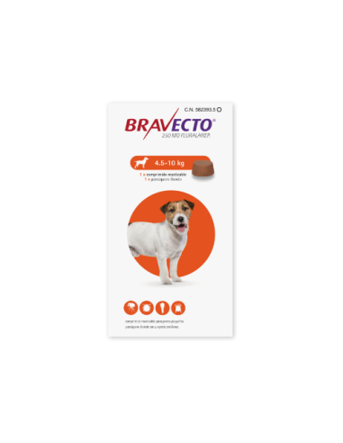 BRAVECTO PERRO COMPRIMIDO 250 MG (4,5- 10 KG) 