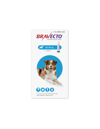 BRAVECTO PERRO PIPETA 1000 MG (20- 40 KG)  (AZUL) 