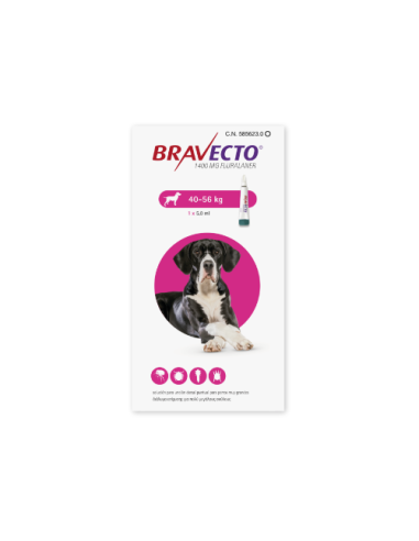 BRAVECTO PERRO PIPETA 1400 MG (40-56 KG)  (ROSA)