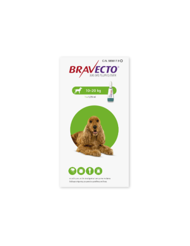 BRAVECTO PERRO PIPETA 500 MG (10-20 KG )  (VERDE) 