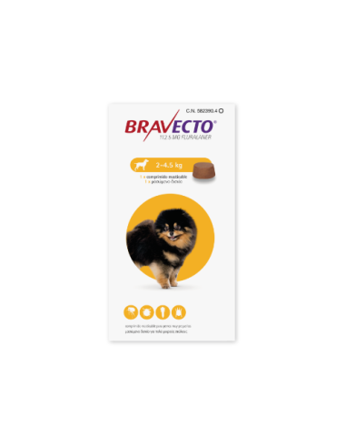 BRAVECTO PERRO COMPRIMIDO 112.5 MG (2-4,5 kG) 