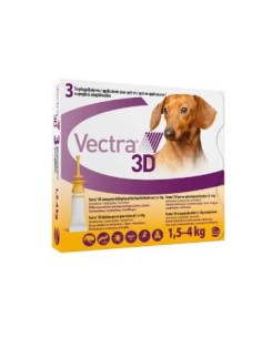 VECTRA 3D DOG 1,5-4 KG 3 PIP 