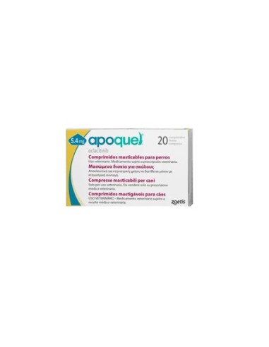 APOQUEL 5,4 MG 20 C MASTIC. HASTA FIN DE EXISTENCIAS