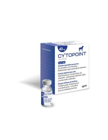 CYTOPOINT 40 MG ML 30.1 40 KGS 2 VIALES X 1 ML HASTA FIN DE EXISTENCIAS