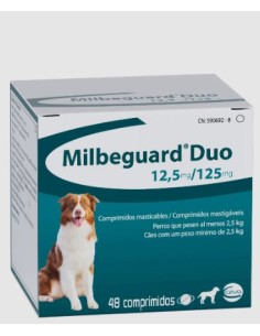 MILBEGUARD DUO 12,5/125 MG 48 COMP PERRO MEDIANO 2,5 - 5...