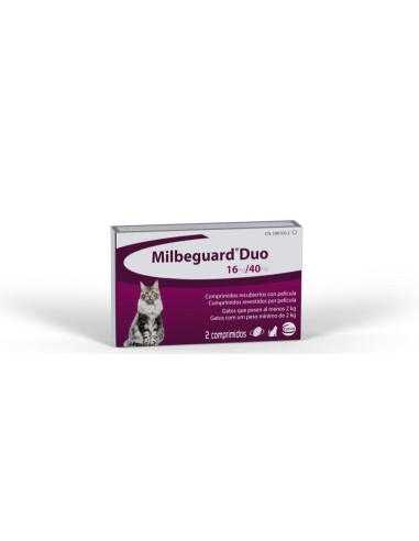 MILBEGUARD DUO 16/40 MG 48 COMP GATO + 2KG Susutituye a Milbactor