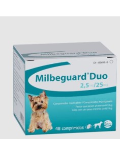 MILBEGUARD DUO 2,5/25 MG 48 COMP PERRO PEQUEÑO - 2,5 KG...