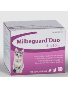 MILBEGUARD DUO 4/10 MG 48 COMP GATO PEQUEÑO 0,5 - 2 KG...