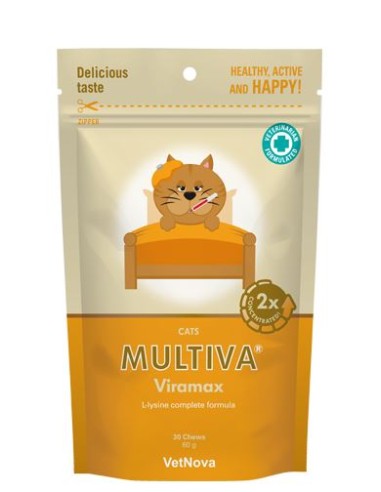 MULTIVA VIRAMAX 30 CHEWS Formula Rica en L-Lisina