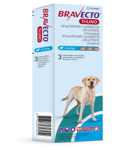 BRAVECTO TRIUNO PERRO 3 COMP. 400 MG (20-40 KG) 