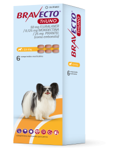 BRAVECTO TRIUNO PERRO 6 COMP. 50 MG (2,5-5 KG) 