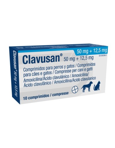CLAVUSAN 50/12.5 MG 10 COMP 