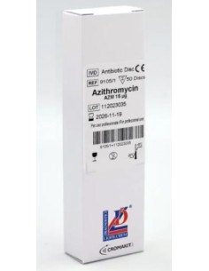DISCOS DE SENSIBILIDAD AZITROMICINA AZM15 1X50