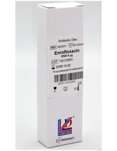 DISCOS DE SENSIBILIDAD ENROFLAXACINA ENR5 1X50