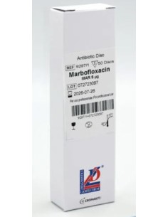 DISCOS DE SENSIBILIDAD MARBOFLOXACINA MAR5 1X50