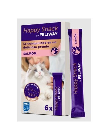 FELIWAY HAPPY SNACK SALMON 6 STICKS 15 GR 