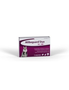 MILBEGUARD DUO 16/40 MG 2 COMP GATO + 2KG Sustituye a...