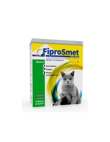 FIPROSMET 0,5 ML GATOS 6 PIP. 