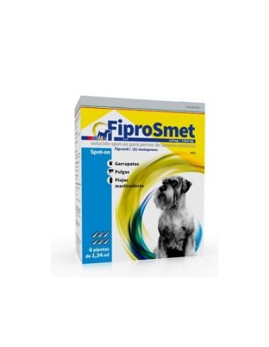 FIPROSMET 1,34 ML PERROS M 6 PIP. 