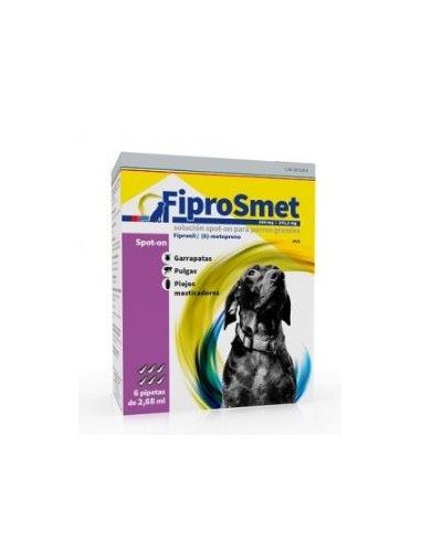 FIPROSMET 2,68 ML PERROS L 6 PIP. 