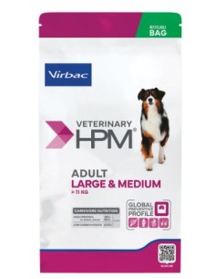 DOG ADULT LARGE & MEDIUM 12 KG VETERINARY HPM