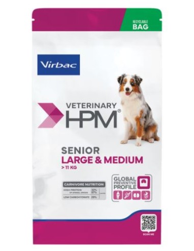 DOG SENIOR LARGE & MEDIUM 12 KG VETERINARY HPM