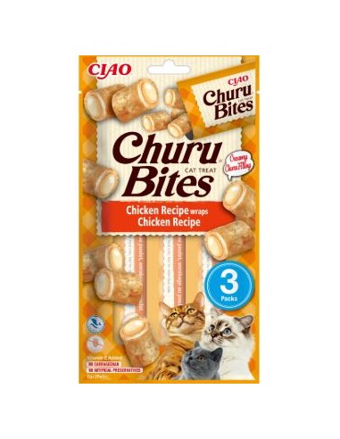 CHURU CAT BITES POLLO 3 X 10 GR (CAJA 12 UD) 