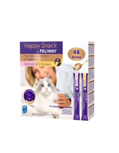 FELIWAY HAPPY SNACK POLLO/SALMON 48 STICKS (24 STICKS...