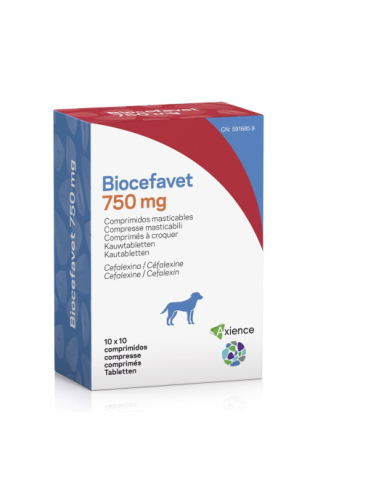 BIOCEFAVET 750MG 100 COMP MASTICABLES 