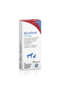 BIOCEFAVET 75 MG  10 COMP MASTICABLES 
