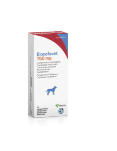 BIOCEFAVET 750 MG 10 COMP MASTICABLES 
